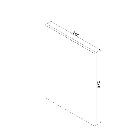 Front do zmywarki 45 cm panel odkryty GIANNA biała alaska