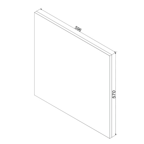 Front do zmywarki 60 cm panel odkryty GIANNA biała alaska
