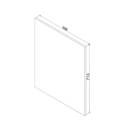 Front do zmywarki 60 cm panel zakryty ANIKA grafit
