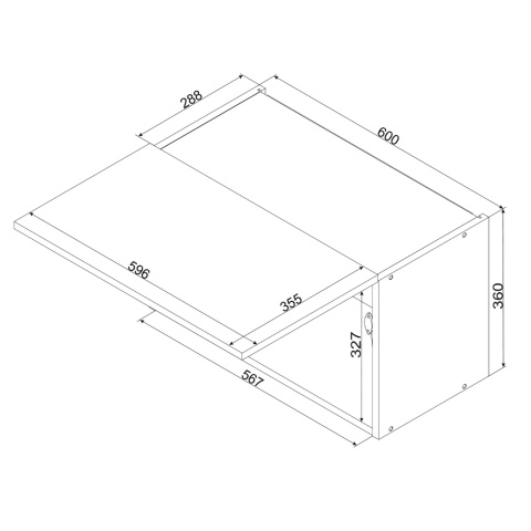 Szafka kuchenna górna okapowa 60 cm ISABEL popiel